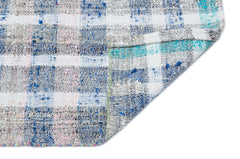 Girit Beige Striped Wool Handmade Area Rug 2'6" x 7'7"