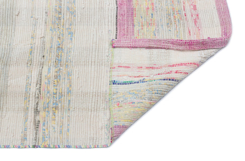 Girit Beige Striped Wool Handmade Area Rug 2'0" x 10'0"