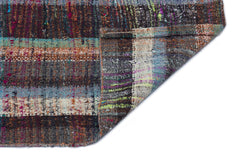 Girit Brown Striped Wool Handmade Area Rug 3'3" x 6'9"