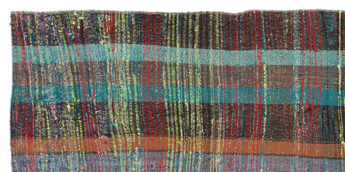 Girit Brown Striped Wool Handmade Area Rug 3'3" x 6'10"