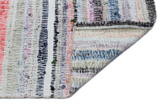 Girit Beige Striped Wool Handmade Area Rug 5'11" x 13'8"