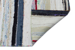 Girit Beige Striped Wool Handmade Area Rug 5'5" x 14'3"