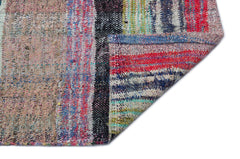 Girit Multy Striped Wool Handmade Area Rug 4'6" x 13'5"