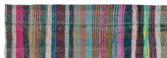 Girit Multy Striped Wool Handmade Area Rug 4'6" x 13'5"