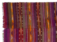 Girit Brown Geometric Wool Handmade Area Rug 5'10" x 9'9"