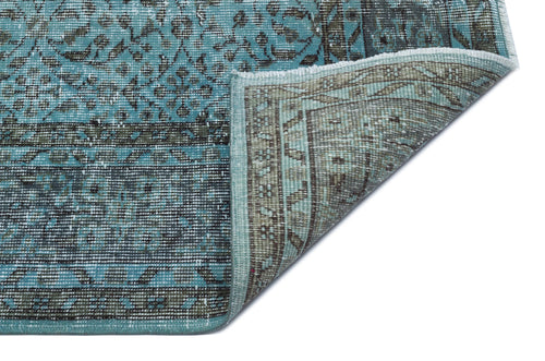 Atina Green Vintage Wool Handmade Area Rug 6'3" x 9'9"