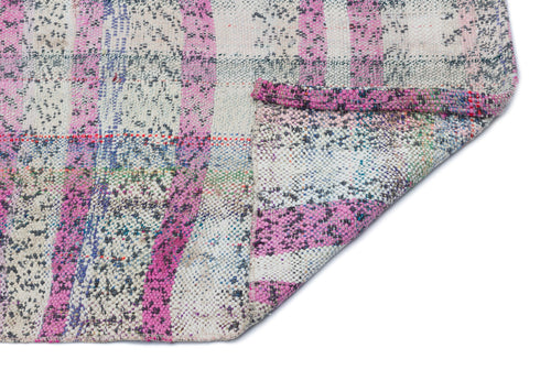 Girit Beige Striped Wool Handmade Area Rug 3'1" x 9'0"