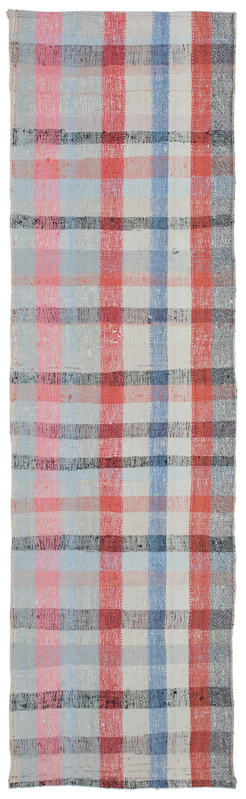 Girit Beige Striped Wool Handmade Area Rug 2'5" x 8'4"