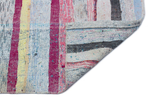 Girit Beige Striped Wool Handmade Area Rug 2'9" x 11'3"