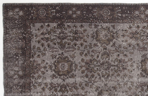 Atina Grey Vintage Wool Handmade Area Rug 5'6" x 9'10"