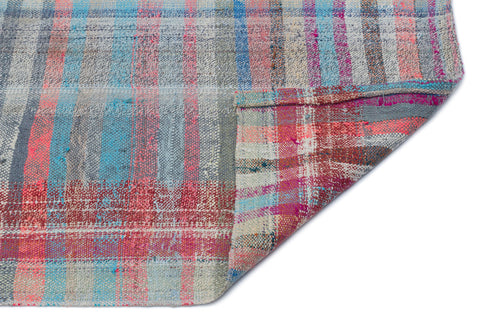 Girit Beige Striped Wool Handmade Area Rug 2'9" x 8'7"