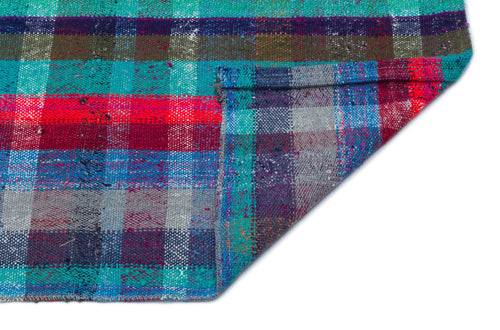 Girit Grey Striped Wool Handmade Area Rug 1'10" x 8'0"