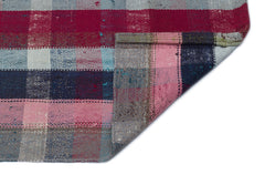 Girit Grey Striped Wool Handmade Area Rug 3'5" x 8'7"