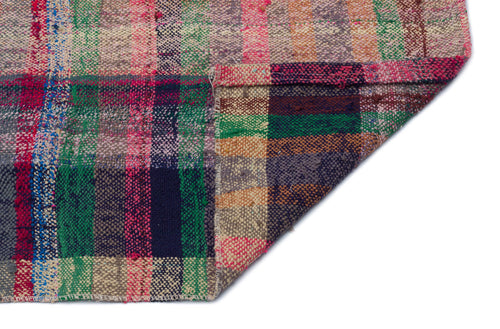 Girit Multy Striped Wool Handmade Area Rug 4'5" x 9'3"