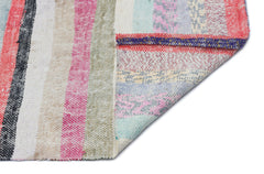 Girit Beige Striped Wool Handmade Area Rug 3'1" x 10'10"