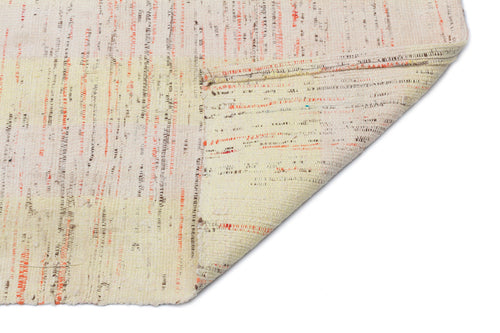 Girit 32484 Beige Striped Wool Handmade Area Rug 2'9" x 7'7"