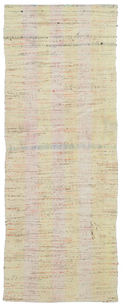 Girit 32484 Beige Striped Wool Handmade Area Rug 2'9" x 7'7"