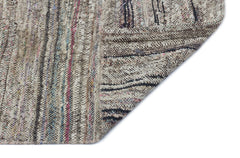 Girit Brown Striped Wool Handmade Area Rug 2'5" x 8'9"