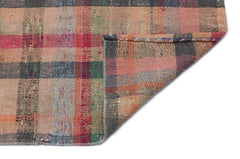 Girit Brown Striped Wool Handmade Area Rug 3'7" x 7'1"