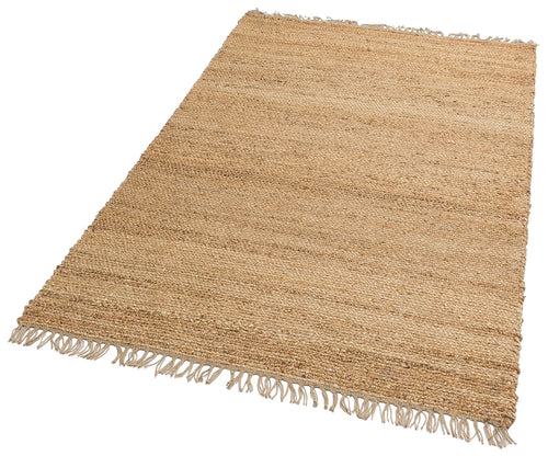 Handmade Jute Rug - Beige Natural Fiber Rug | Modern Woven Soft Texture Carpet