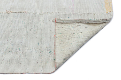 Girit Beige Striped Wool Handmade Area Rug 3'10" x 8'3"