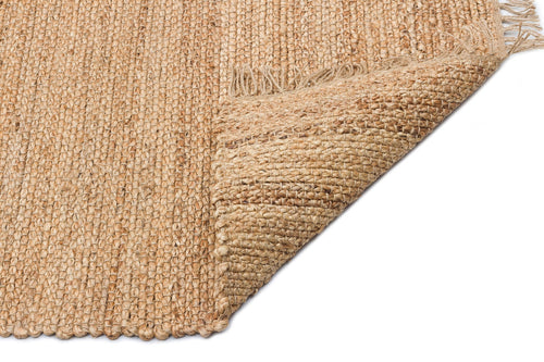 Handmade Jute Rug - Beige Natural Fiber Rug | Modern Woven Soft Texture Carpet