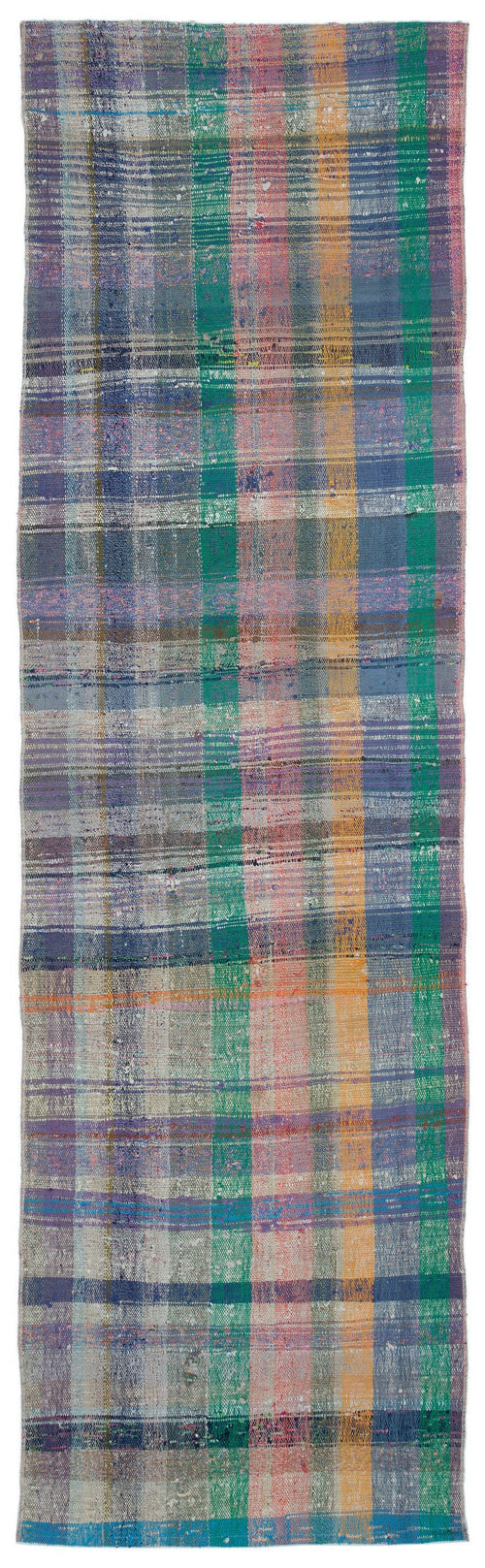 Girit Beige Striped Wool Handmade Area Rug 2'11" x 9'11"