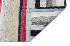 Girit Beige Striped Wool Handmade Area Rug 3'1" x 10'0"