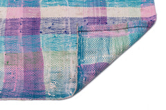 Girit Beige Striped Wool Handmade Area Rug 4'2" x 9'3"