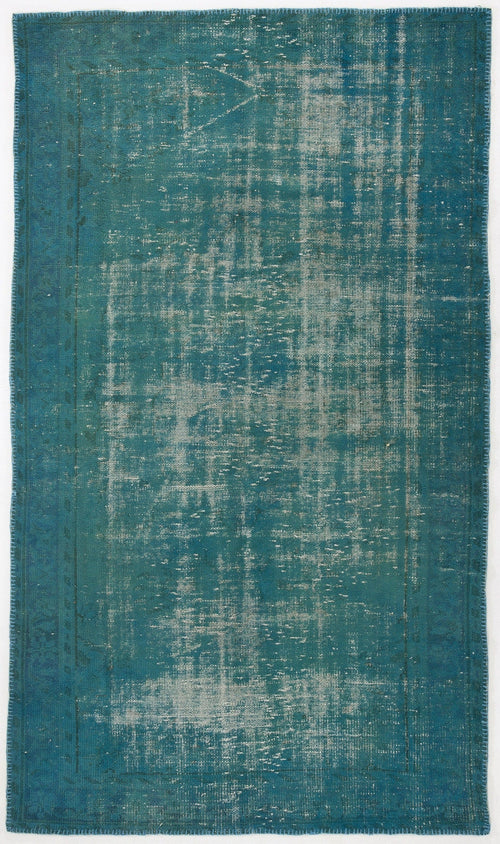Atina Turquoise Vintage Wool Handmade Area Rug 5'0" x 8'8"