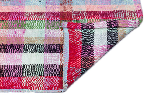 Girit Beige Striped Wool Handmade Area Rug 2'9" x 7'6"