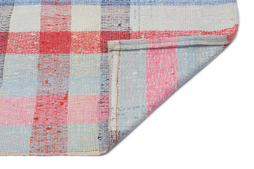 Girit Beige Striped Wool Handmade Area Rug 2'4" x 8'2"