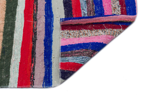 Girit Multy Striped Wool Handmade Area Rug 4'2" x 7'8"