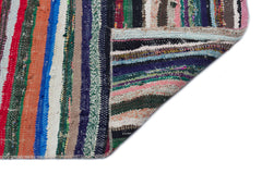 Girit Multy Striped Wool Handmade Area Rug 4'8" x 8'0"