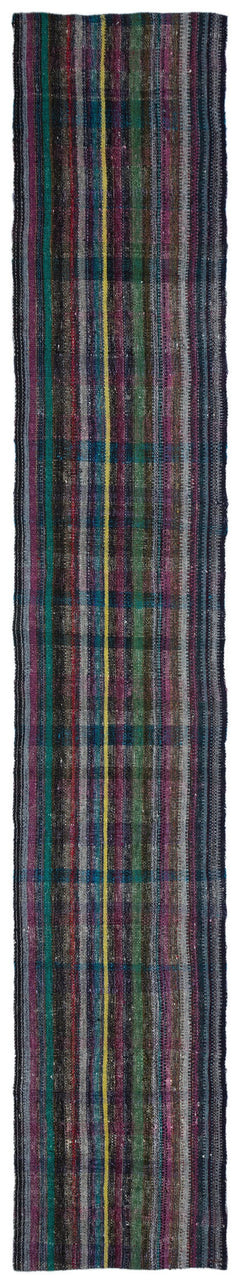 Girit Multy Striped Wool Handmade Area Rug 5'7" x 8'7"