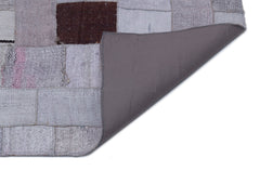 Teselya 32957 Beige Patchwork Wool Handmade Area Rug 5'3" x 7'7"