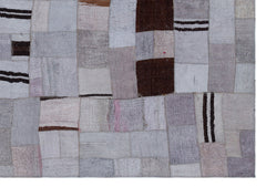 Teselya 32957 Beige Patchwork Wool Handmade Area Rug 5'3" x 7'7"