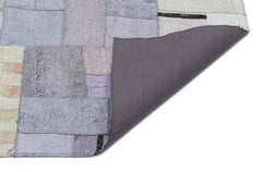 Teselya 32958 Beige Patchwork Wool Handmade Area Rug 5'3" x 7'7"