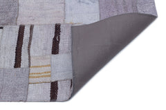 Teselya 32999 Beige Patchwork Wool Handmade Area Rug 5'3" x 7'7"