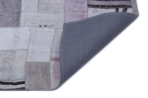 Teselya 33010 Beige Patchwork Wool Handmade Area Rug 5'3" x 7'7"