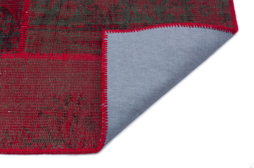 Iskece 33150 Red Vintage Wool Handmade Area Rug 3'11" x 5'11"