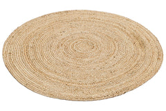 Handmade Jute Rug – Beige Modern Natural Fiber Mat with Soft Texture