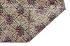 Atina Brown Geometric Wool Handmade Area Rug 5'2" x 8'10"