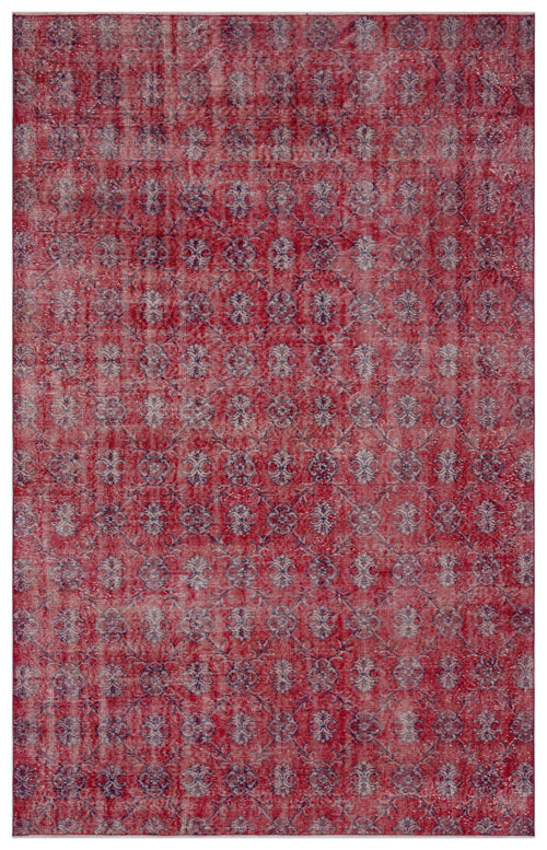 Atina Red Vintage Wool Handmade Area Rug 6'5" x 10'0"