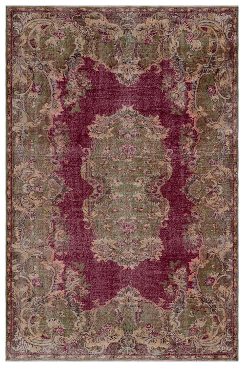 Atina Red Vintage Wool Handmade Area Rug 6'4" x 9'7"