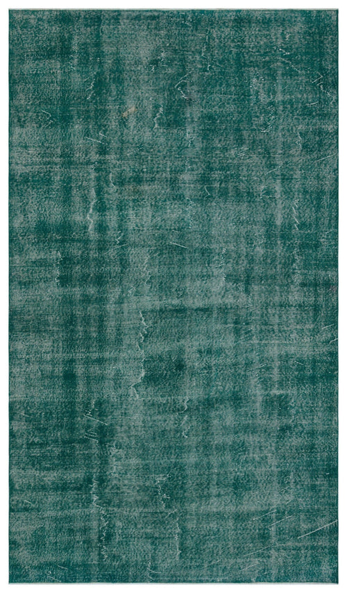 Atina Green Vintage Wool Handmade Area Rug 5'11" x 10'2"