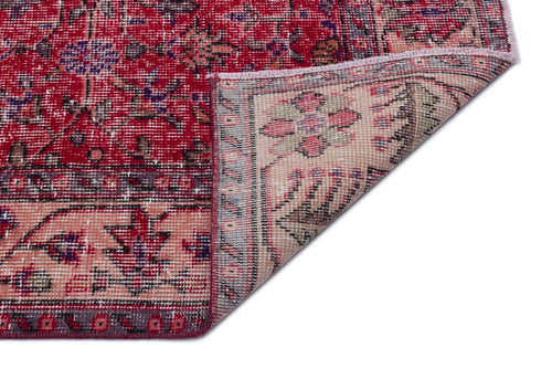 Atina Red Vintage Wool Handmade Area Rug 5'10" x 9'4"