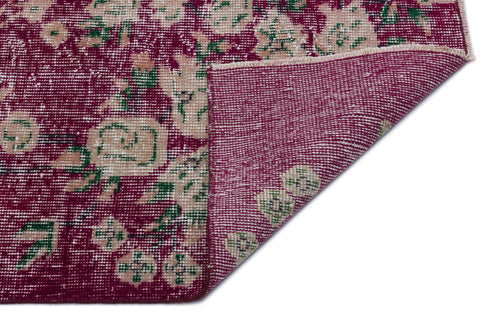 Atina Red Vintage Wool Handmade Area Rug 5'11" x 8'5"