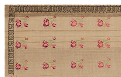 Girit Brown Geometric Wool Handmade Area Rug 5'2" x 8'3"