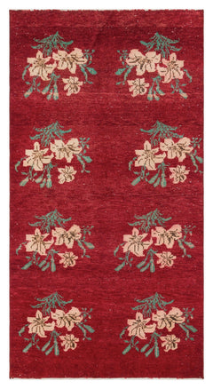 Kavala Red Classic Wool Handmade Area Rug 3'3" x 6'2"